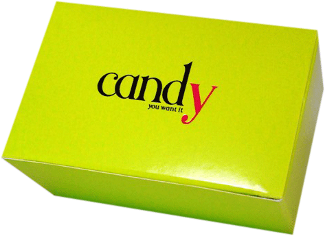Foil-stamped candy box