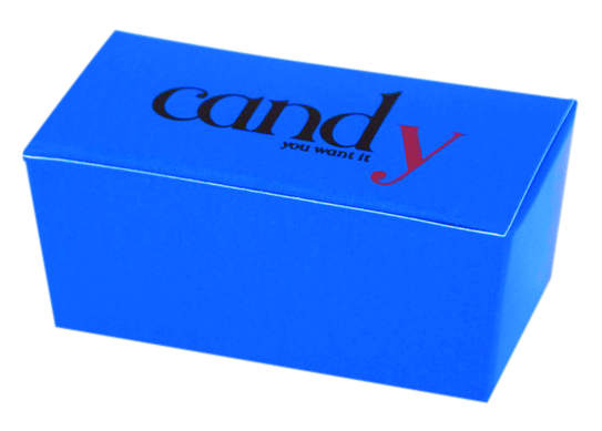 Candy gift box stamped with pigment foil